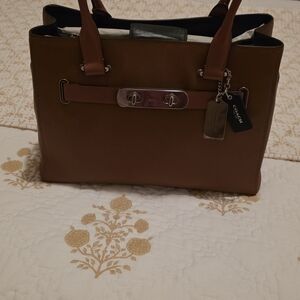 Coach Brown Leather Tote Bag